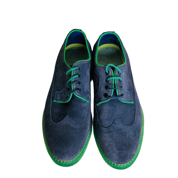 Ted Baker London Suede Oxfords Juippita Size 9 US Portugal Blue lace up - Picture 3 of 10